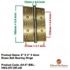 6" x 4" x 4mm Brass Ball Bearing Hinge